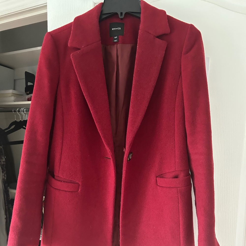 RW Women's Red Wool Coat